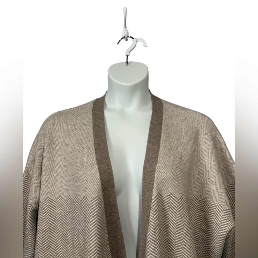 NEW, Joie, Plus Size Open-Front Cardigan, 3X, Tan, Brown - Picture 4 of 9